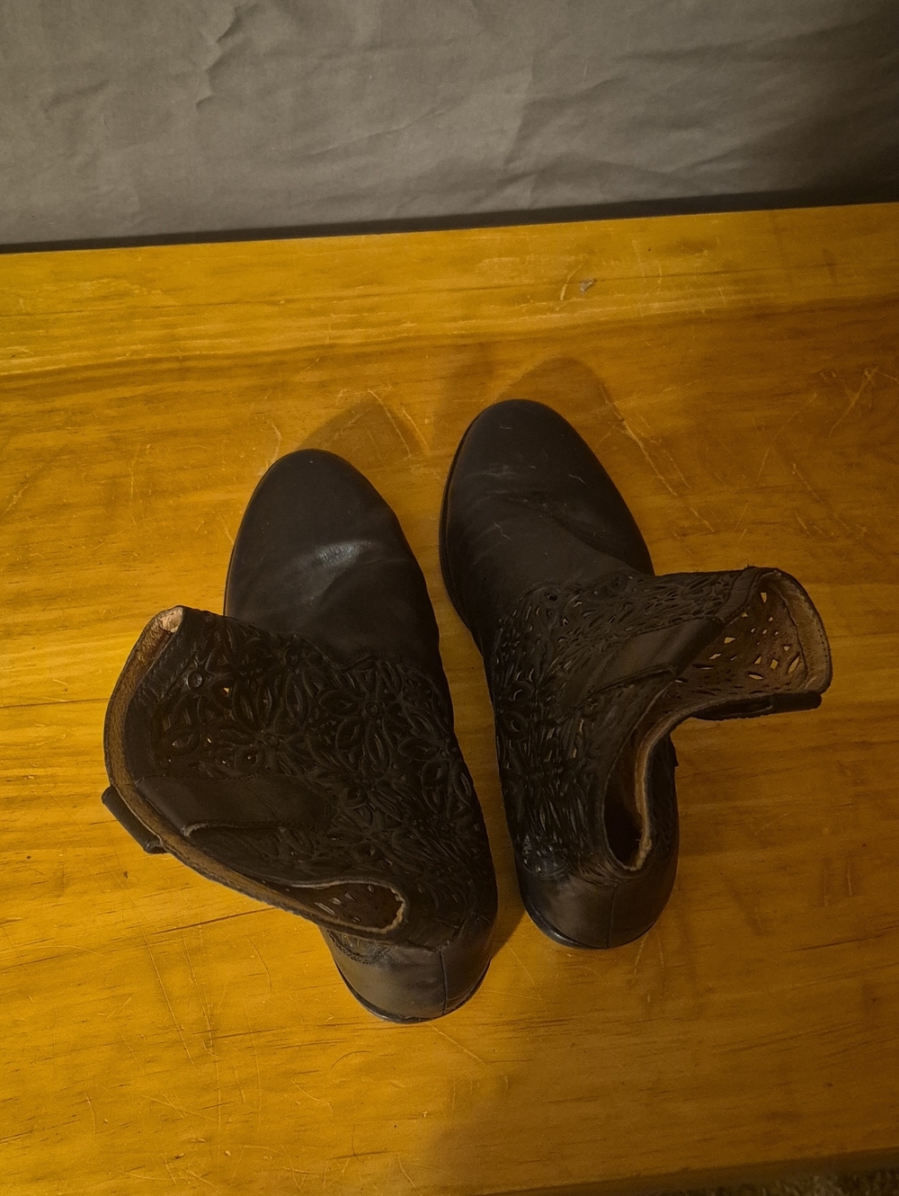 Corso Como Black Laser-Cut Ankle Booties